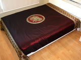 Silk Double Bed / Queen Size Bedspread with Royal Elephant