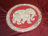 Silk Double Bed / Queen Size Bedspread with Royal Elephant