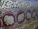 Silk Double Bed / Queen Size Bedspread with Royal Elephant