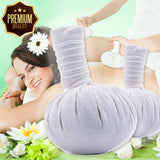 Large Thai Spa Herbal Massage Compress Ball Warm Hot Therapy, Luk Pra Kob, 200 g.