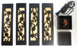 Cherry Blossom Bamboo Carved Wood Art Electric Lantern Lights Table Lamp