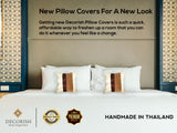 Silk Home Decorative Throw Accent Pillow Cover for Couch Sofa Bed - Double Layers Stripes Design