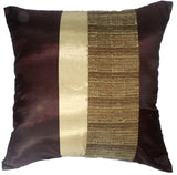 Silk Home Decorative Throw Accent Pillow Cover for Couch Sofa Bed - Double Layers Stripes Design