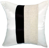Silk Home Decorative Throw Accent Pillow Cover for Couch Sofa Bed - Double Layers Stripes Design