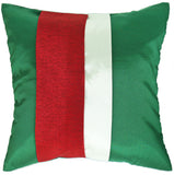 Silk Home Decorative Throw Accent Pillow Cover for Couch Sofa Bed - Double Layers Stripes Design
