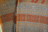 Decorish Women's Thai Elephants Pashmina Scarf -Earth Tone Beige &amp; Orange 54 x 66 inch