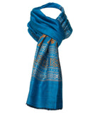 Decorish Women's Thai Elephants Pashmina Scarf -Earth Tone Beige &amp; Orange 54 x 66 inch
