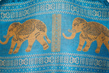 Decorish Women's Thai Elephants Pashmina Scarf -Earth Tone Beige &amp; Orange 54 x 66 inch