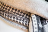 Decorish Women's Elegant Floral Pashmina Scarf -Gray &amp; Black, Gift Idea