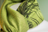 Decorish Women's Elegant Floral Pashmina Scarf -Gray &amp; Black, Gift Idea
