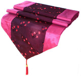 Silk Decorative Table Bed Runner - Asian Floral