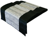 Silk Satin Rectangular Decorative Table & Bed Runner - Contemporary Stripe