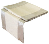 Silk Satin Rectangular Decorative Table & Bed Runner - Contemporary Stripe