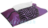 Silk Kleenex Tissue box Cover with Velvet Spiral