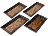 Natural Bamboo and Solid wood Serving Tray
